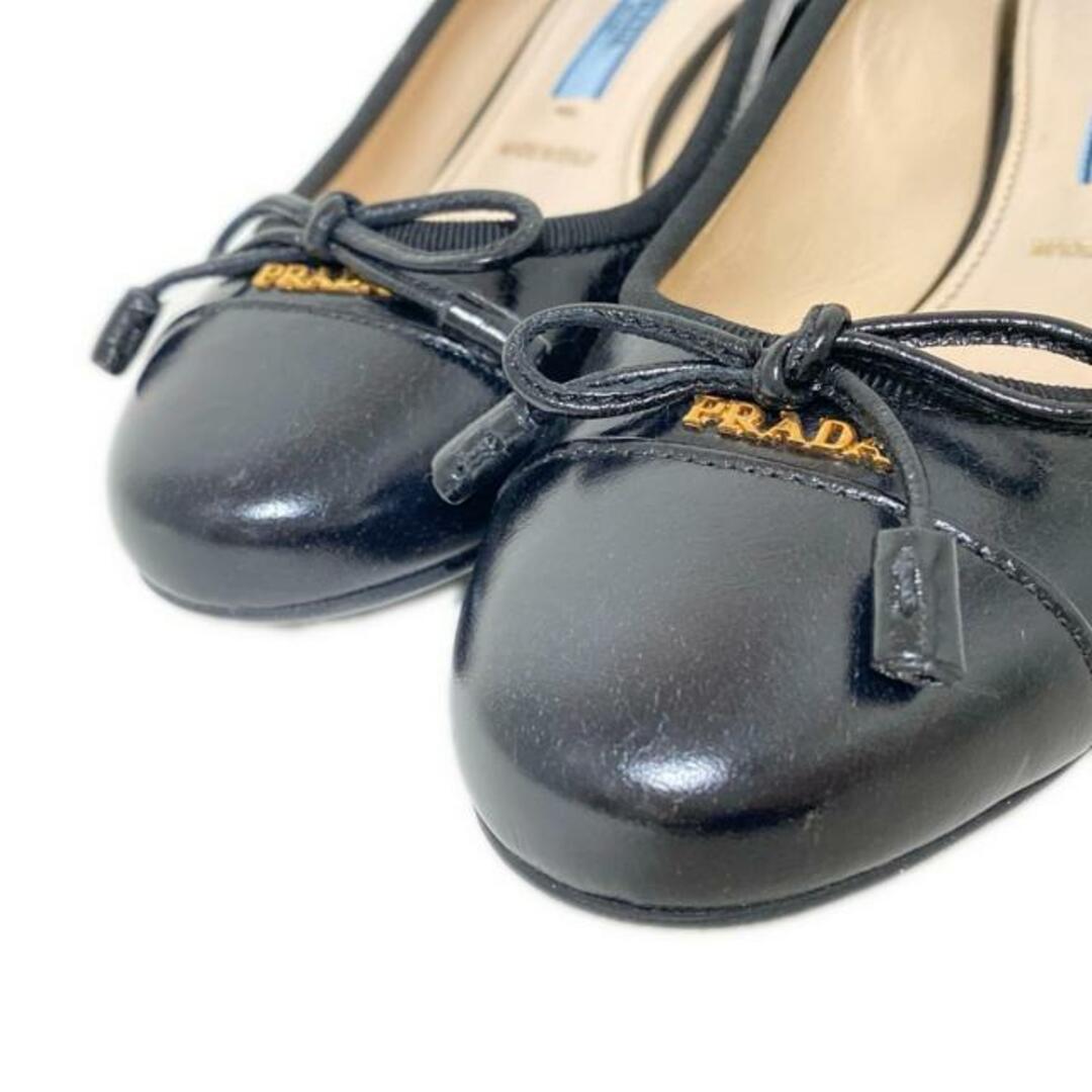 PRADA - PRADA(プラダ) パンプス 35 1/2 レディース - 黒 リボン PRADA - PRADA(プラダ) パンプス 35 1/2 レディース - 黒 リボン