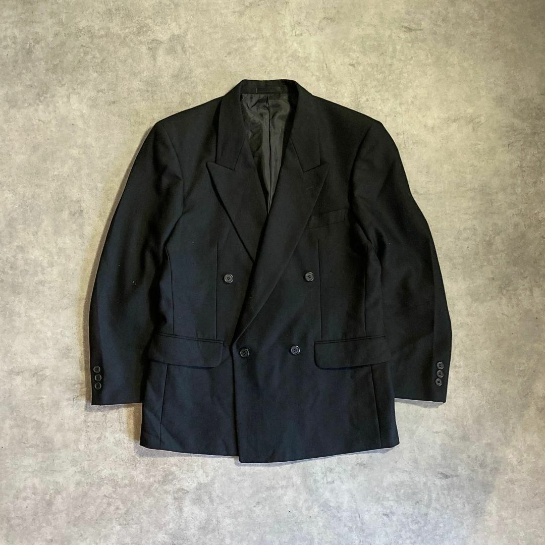 VINTAGE - VINTAGE ブラックフォーマル ダブル スーツ VINTAGE - VINTAGE ブラックフォーマル ダブル スーツ