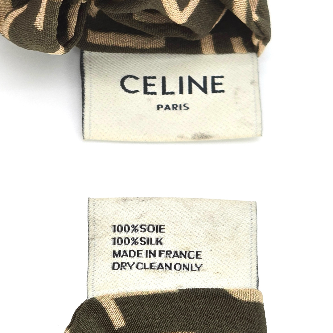 CELINE - セリーヌ CELINEロゴ トリオンフ シュシュ シルク CELINE - セリーヌ CELINEロゴ トリオンフ シュシュ シルク