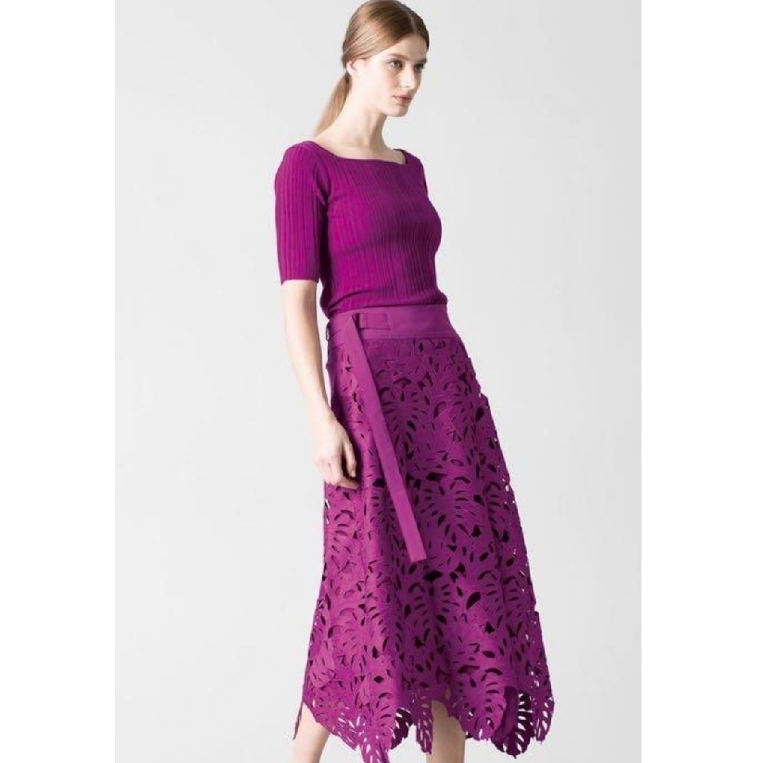 ADORE - 美品○アドーアADORE○モダンリーフカットワークレース ADORE - 美品○アドーアADORE○モダンリーフカットワークレース