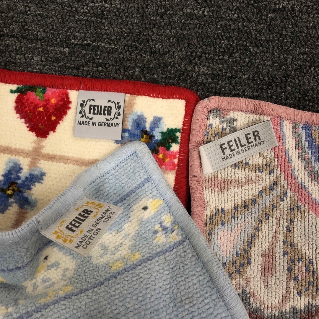 FEILER - 即決 FEILER フェイラー タオルハンカチ 3枚セットの FEILER - 即決 FEILER フェイラー タオルハンカチ 3枚セットの