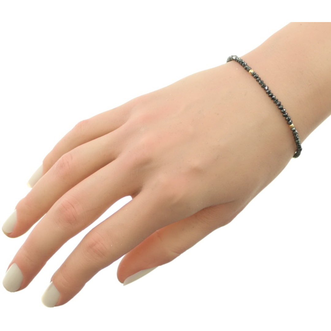 ブラックダイヤ ダイヤモンド カットボール ブレスレット K18YG ブラックダイヤ ダイヤモンド カットボール ブレスレット K18YG