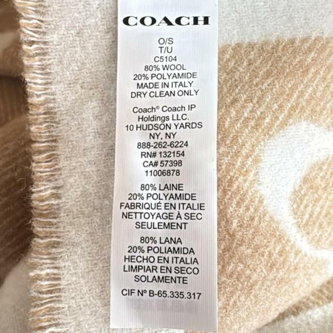 COACH - COACH(コーチ) ポンチョ レディース美品 - ライト COACH - COACH(コーチ) ポンチョ レディース美品 - ライト