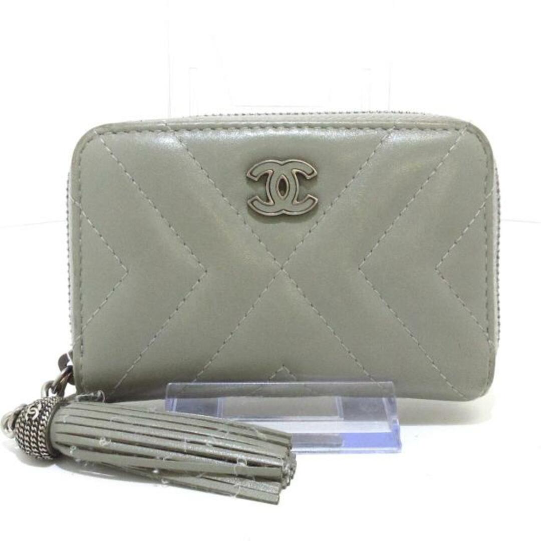 CHANEL - CHANEL(シャネル) コインケース - グレー ココマーク CHANEL - CHANEL(シャネル) コインケース - グレー ココマーク