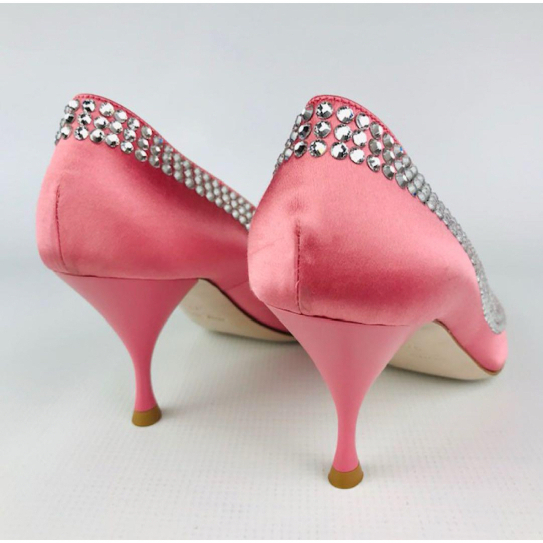 MIU MIU - 美品☆ミュウミュウ・シルク混レザー ラインストーン MIU MIU - 美品☆ミュウミュウ・シルク混レザー ラインストーン