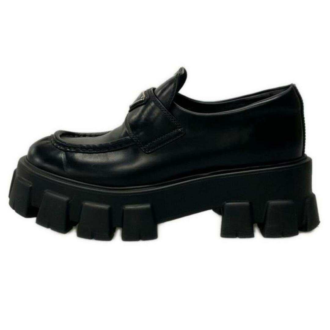 PRADA - PRADA(プラダ) ローファー 38 レディース - 黒 厚底 PRADA - PRADA(プラダ) ローファー 38 レディース - 黒 厚底