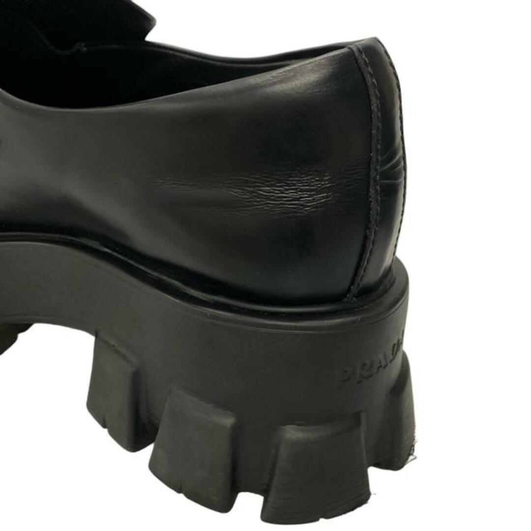 PRADA - PRADA(プラダ) ローファー 38 レディース - 黒 厚底 PRADA - PRADA(プラダ) ローファー 38 レディース - 黒 厚底