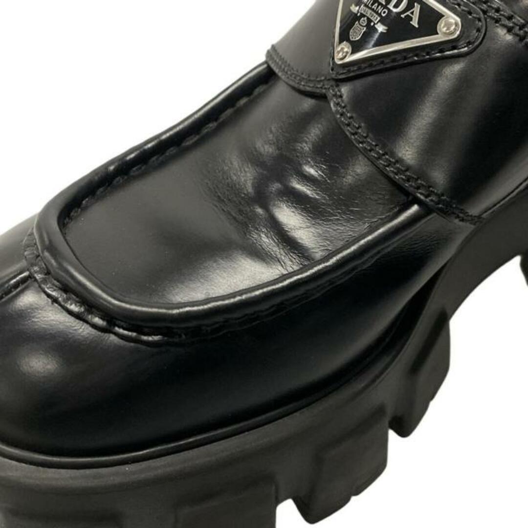 PRADA - PRADA(プラダ) ローファー 38 レディース - 黒 厚底 PRADA - PRADA(プラダ) ローファー 38 レディース - 黒 厚底