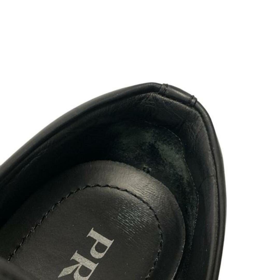 PRADA - PRADA(プラダ) ローファー 38 レディース - 黒 厚底 PRADA - PRADA(プラダ) ローファー 38 レディース - 黒 厚底