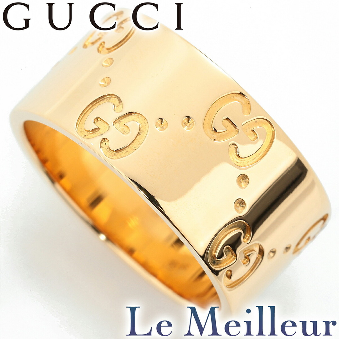 GUCCI - グッチ アイコン ワイドリング 指輪 K18 10号 GUCCI GUCCI - グッチ アイコン ワイドリング 指輪 K18 10号 GUCCI