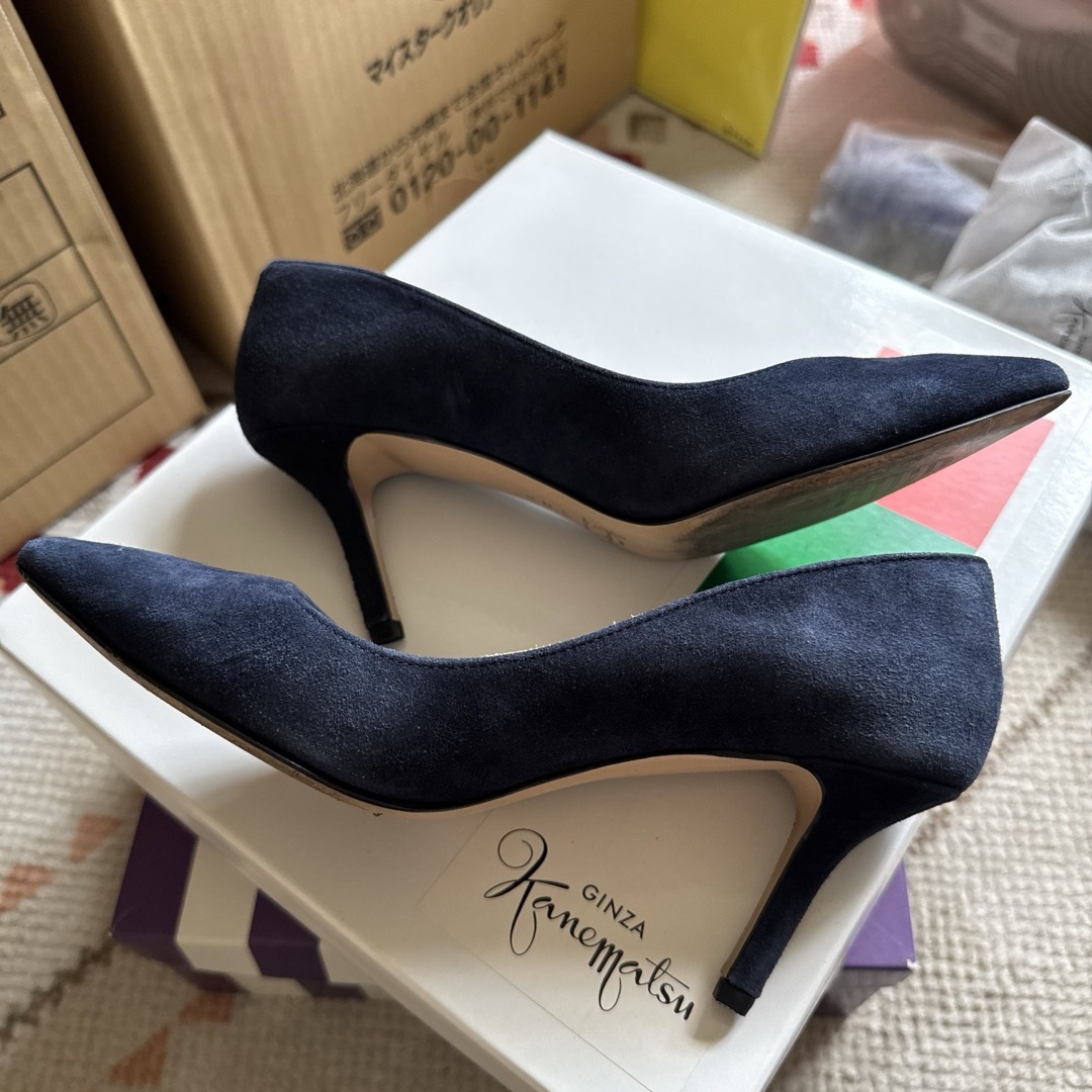 GINZA Kanematsu - 【美品】銀座かねまつ23㎝ネイビースエード GINZA Kanematsu - 【美品】銀座かねまつ23㎝ネイビースエード