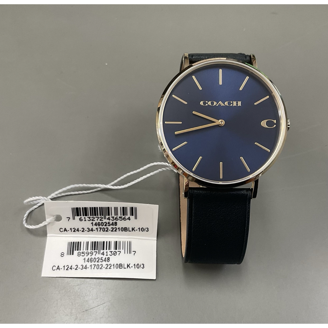 COACH - COACH コーチ 腕時計 クォーツ時計 黒ベルト【新品未 COACH - COACH コーチ 腕時計 クォーツ時計 黒ベルト【新品未