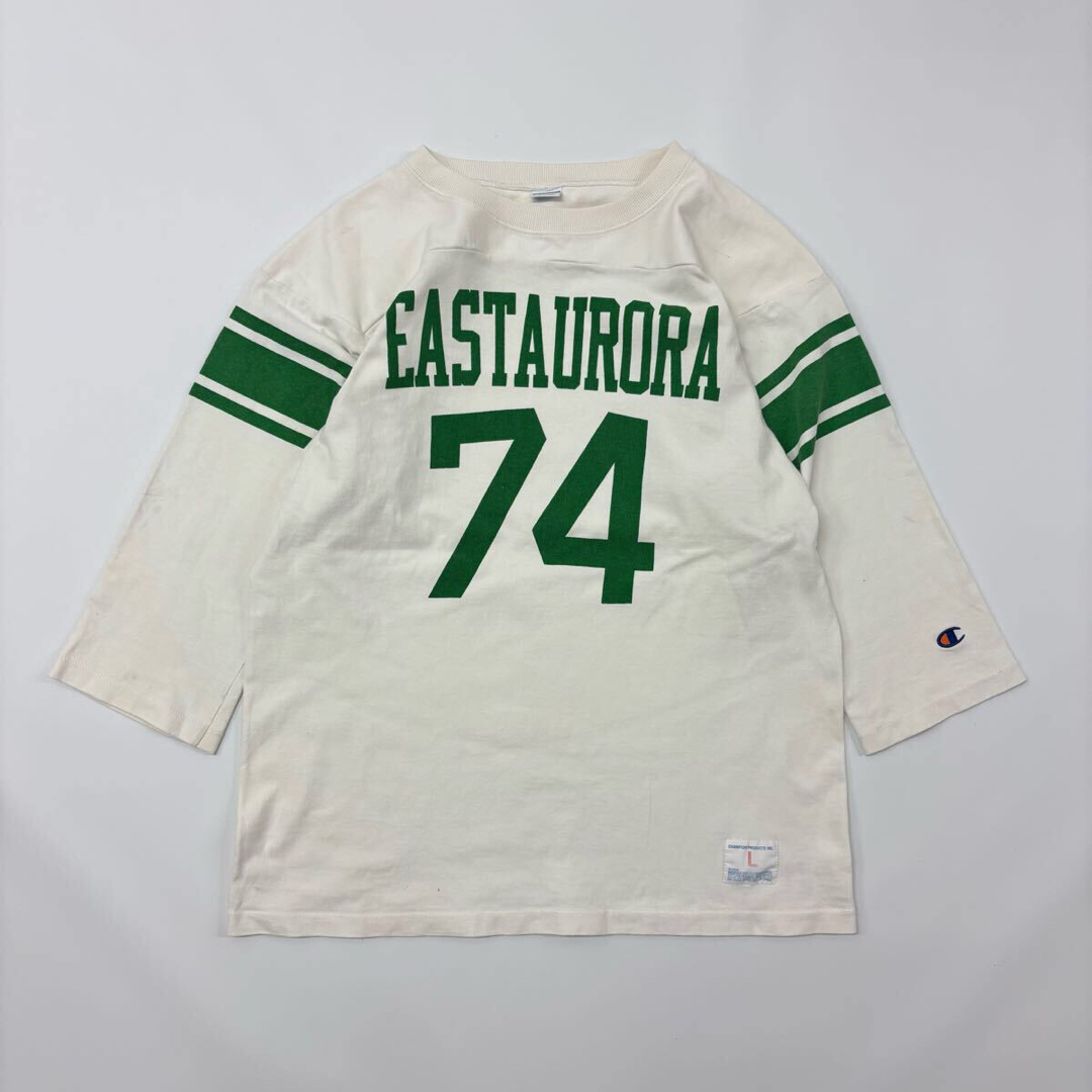 Champion - CHAMPION 復刻 バータグ フットボール Tシャツ 半端 Champion - CHAMPION 復刻 バータグ フットボール Tシャツ 半端