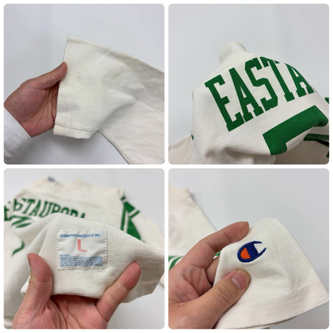 Champion - CHAMPION 復刻 バータグ フットボール Tシャツ 半端