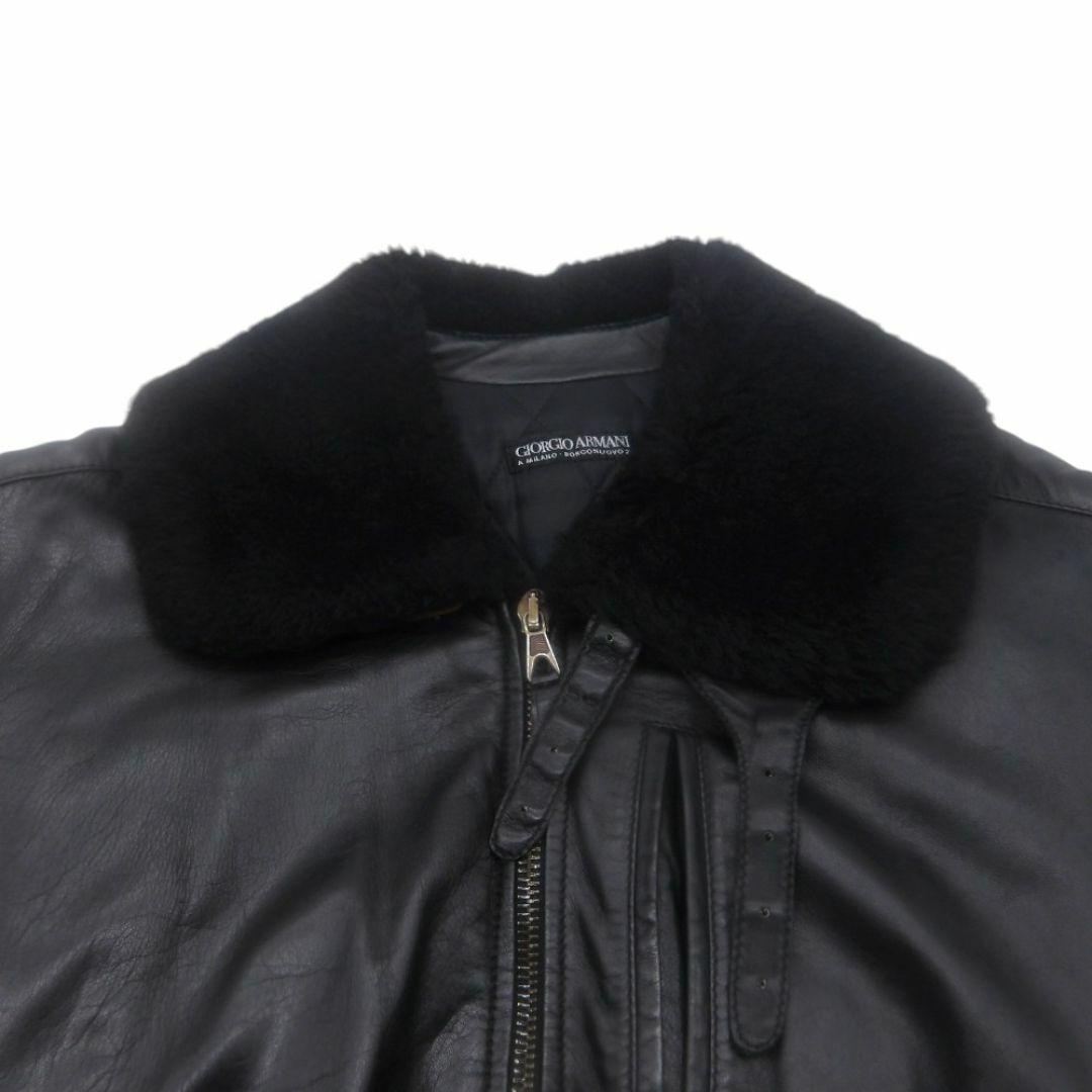 GIORGIO ARMANI - GIORGIO ARMANI 90s LEATHER FLIGHT JACKET GIORGIO ARMANI - GIORGIO ARMANI 90s LEATHER FLIGHT JACKET