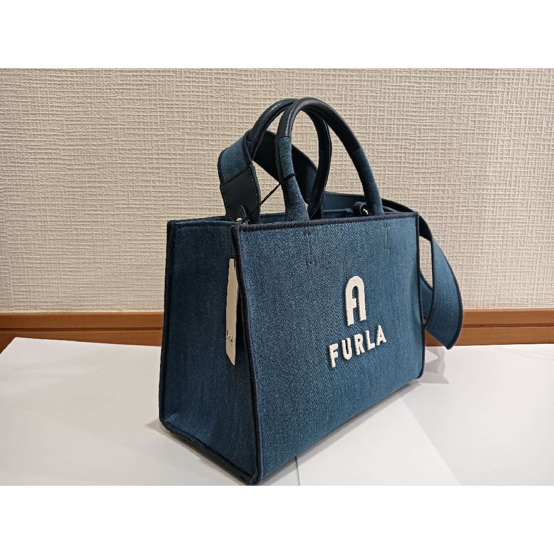 FURLA - FURLA フルラ デニムトートバッグ ショルダーバッグ FURLA - FURLA フルラ デニムトートバッグ ショルダーバッグ