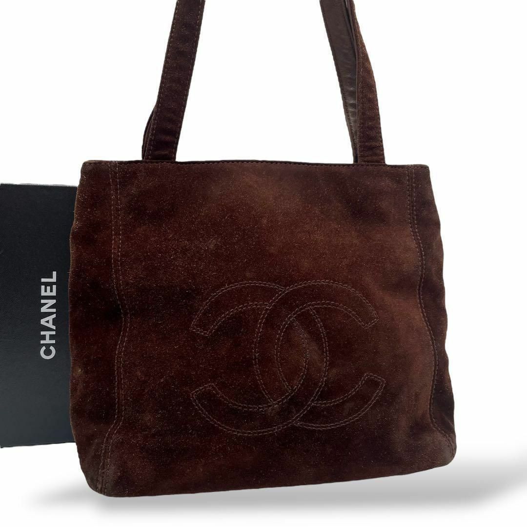 CHANEL - シャネル スエード × レザー ココマーク トート ハンド CHANEL - シャネル スエード × レザー ココマーク トート ハンド