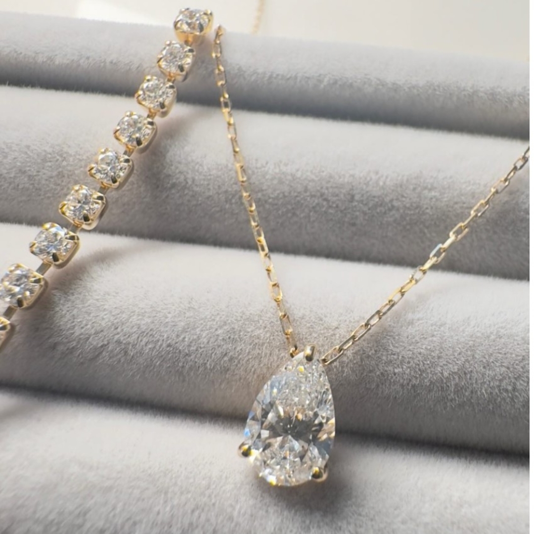 1.06ct ラボグロウンダイヤモンド ネックレス K18の通販 by shop 1.06ct ラボグロウンダイヤモンド ネックレス K18の通販 by shop