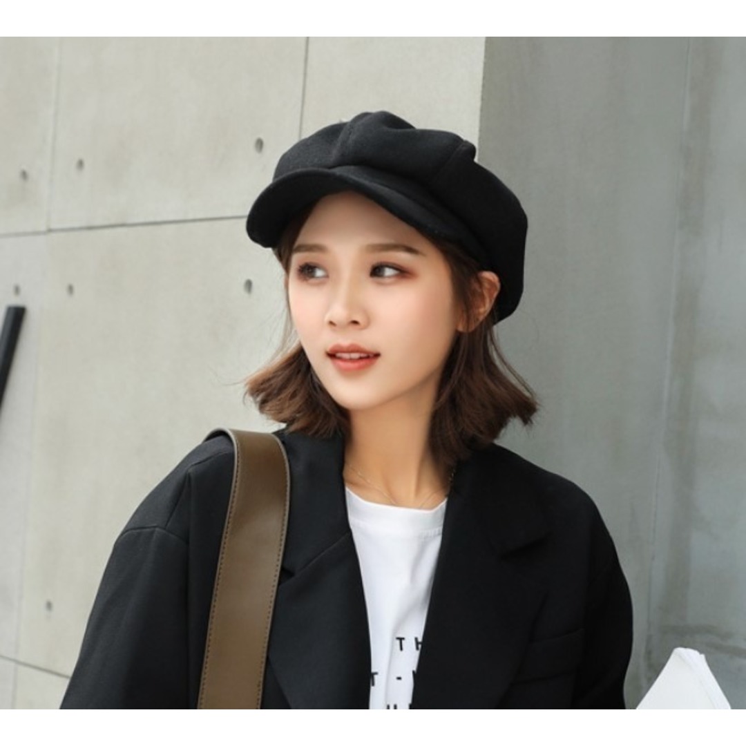 残りわずか】キャスケット レディース ブラック シンプル 韓国 残りわずか】キャスケット レディース ブラック シンプル 韓国
