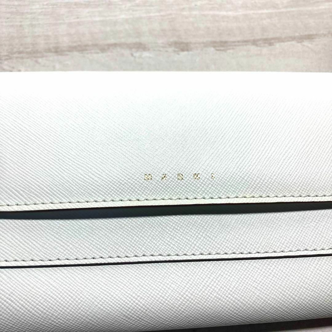 MARNI - マルニ 長財布 サファーノレザー ホワイト プレゼント用 MARNI - マルニ 長財布 サファーノレザー ホワイト プレゼント用