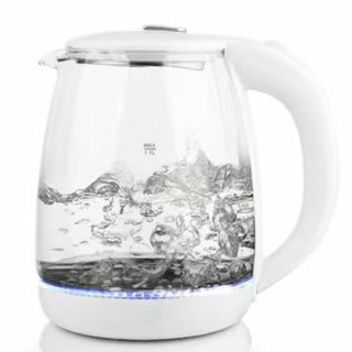 アウトレット★ガラスケトル 1.7L ホワイト 電気ケトル