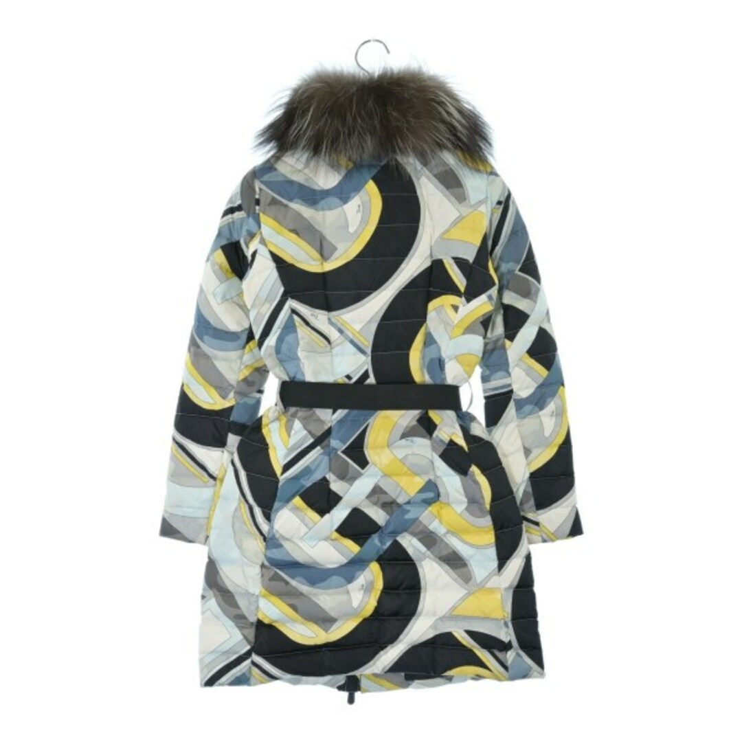 EMILIO PUCCI - EMILIO PUCCI ダウンコート 38(S位) 白x黒x黄等 EMILIO PUCCI - EMILIO PUCCI ダウンコート 38(S位) 白x黒x黄等