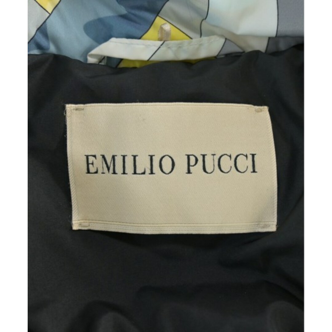 EMILIO PUCCI - EMILIO PUCCI ダウンコート 38(S位) 白x黒x黄等 EMILIO PUCCI - EMILIO PUCCI ダウンコート 38(S位) 白x黒x黄等