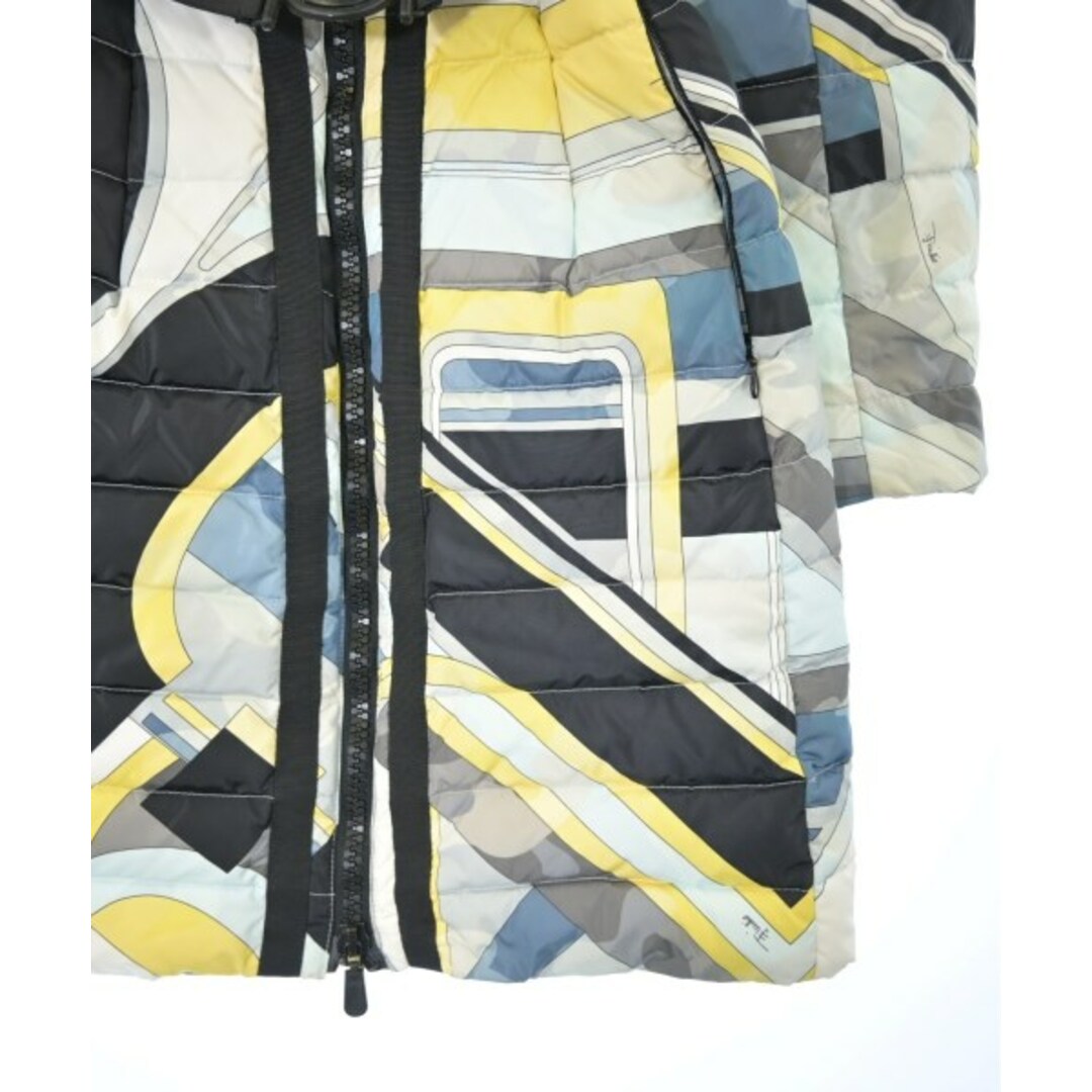 EMILIO PUCCI - EMILIO PUCCI ダウンコート 38(S位) 白x黒x黄等 EMILIO PUCCI - EMILIO PUCCI ダウンコート 38(S位) 白x黒x黄等