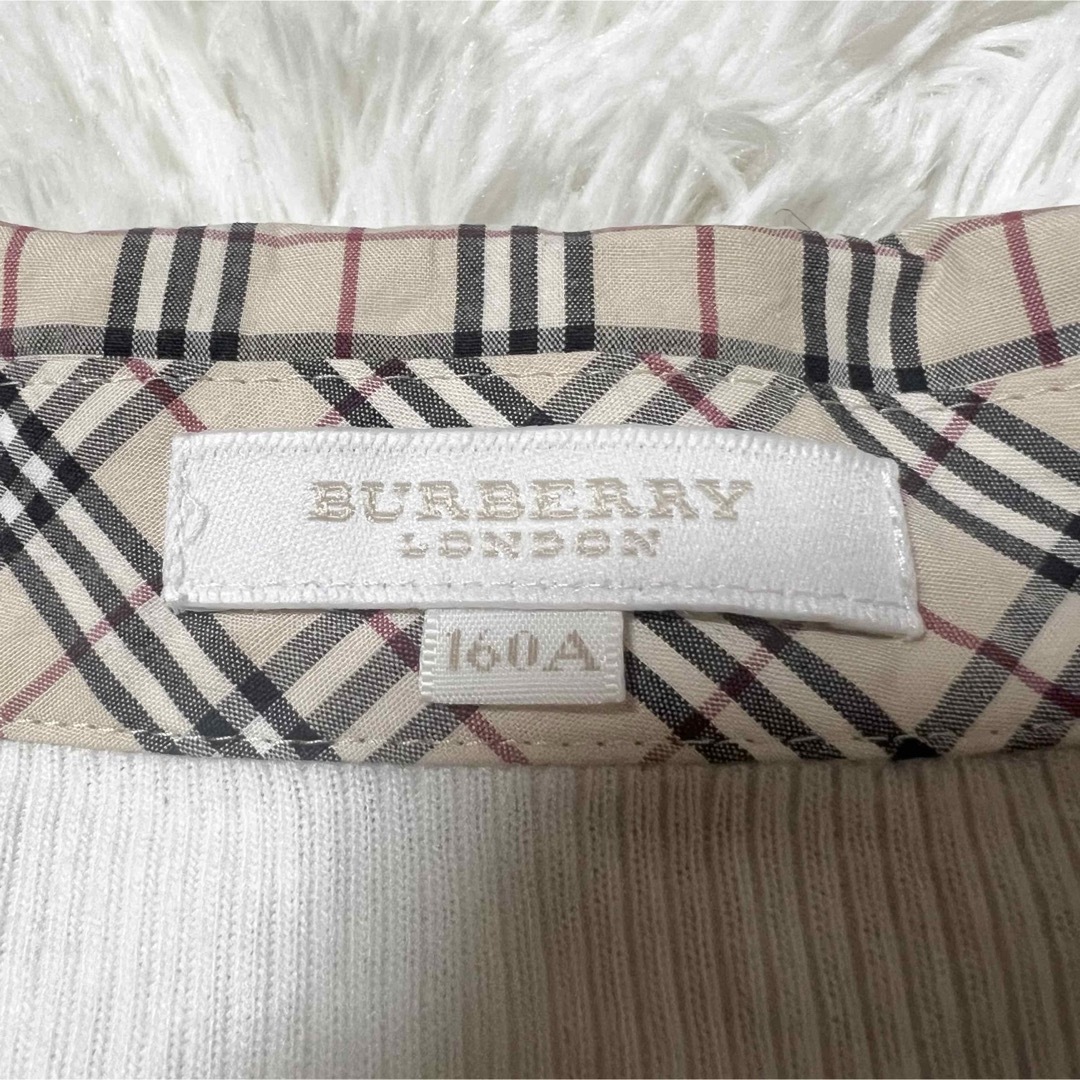 BURBERRY - バーバリーロンドン 白シャツ ノバチェック ホワイト BURBERRY - バーバリーロンドン 白シャツ ノバチェック ホワイト