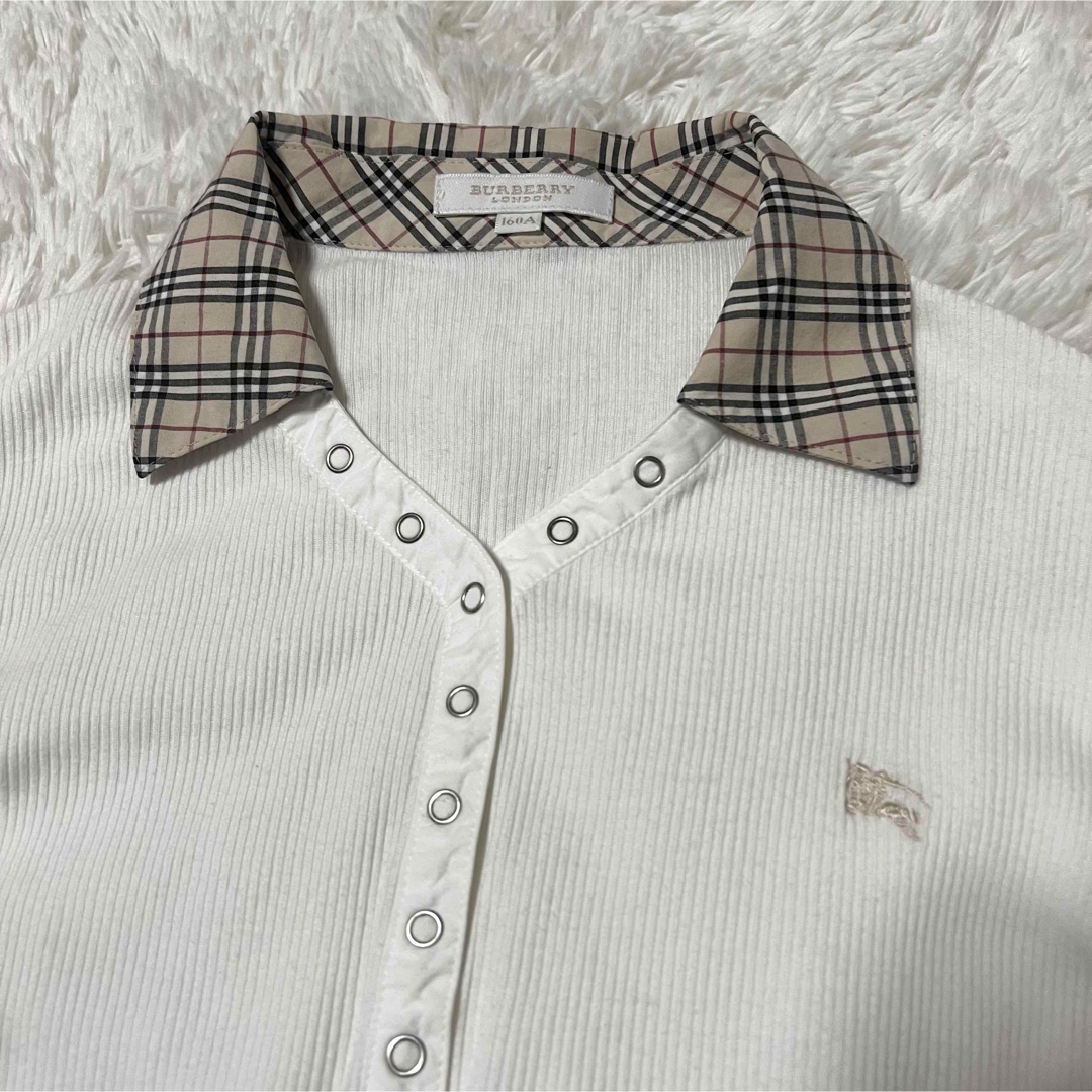 BURBERRY - バーバリーロンドン 白シャツ ノバチェック ホワイト BURBERRY - バーバリーロンドン 白シャツ ノバチェック ホワイト