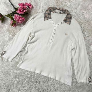 BURBERRY - バーバリーロンドン 白シャツ ノバチェック ホワイト BURBERRY - バーバリーロンドン 白シャツ ノバチェック ホワイト