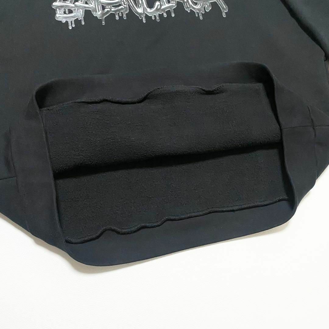 BALENCIAGA - BALENCIAGA / スライムロゴ パーカー ブラック BALENCIAGA - BALENCIAGA / スライムロゴ パーカー ブラック