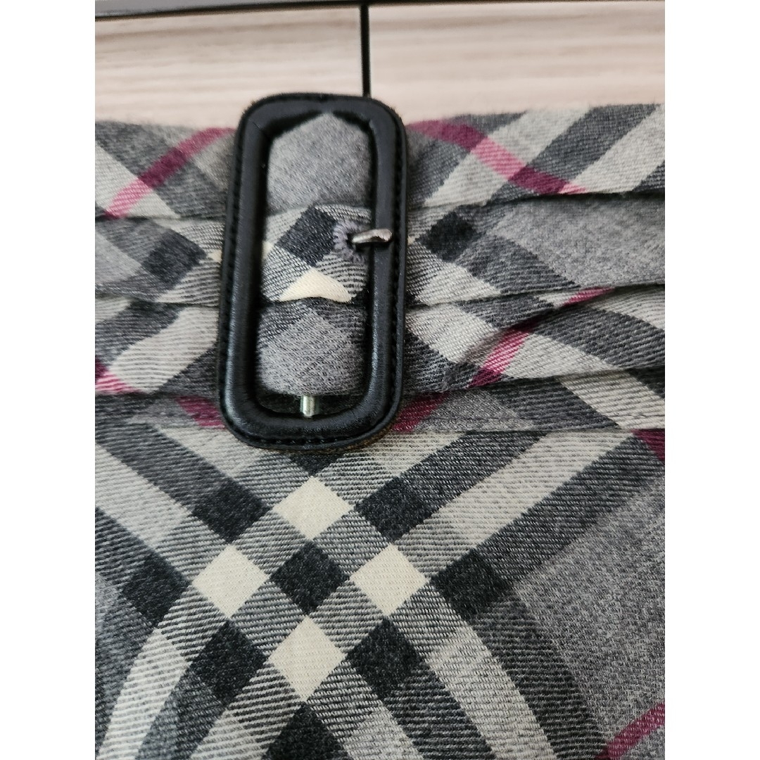 BURBERRY - バーバリープリーツフレアスカートグレー系 BURBERRY - バーバリープリーツフレアスカートグレー系