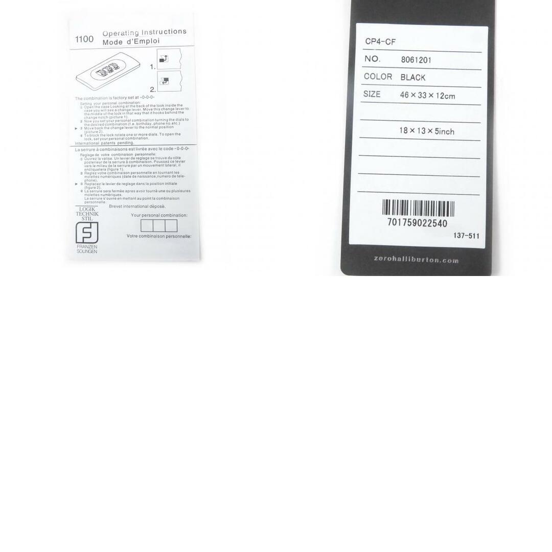 ZERO HALLIBURTON - 未使用品□ZERO HALLIBURTON ZERO HALLIBURTON - 未使用品□ZERO HALLIBURTON