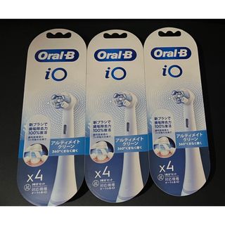 ブラウン(BRAUN)の「オーラルB iO 替えブラシ 4本入」×3個  正規品  新品未開封(歯ブラシ/デンタルフロス)