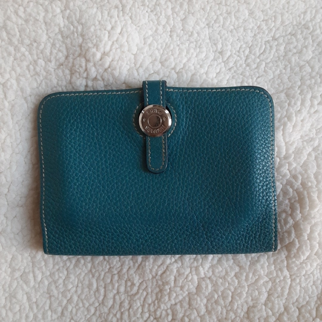HERMES - HERMES 美品 ドゴン コンパクト ブルージーン HERMES - HERMES 美品 ドゴン コンパクト ブルージーン