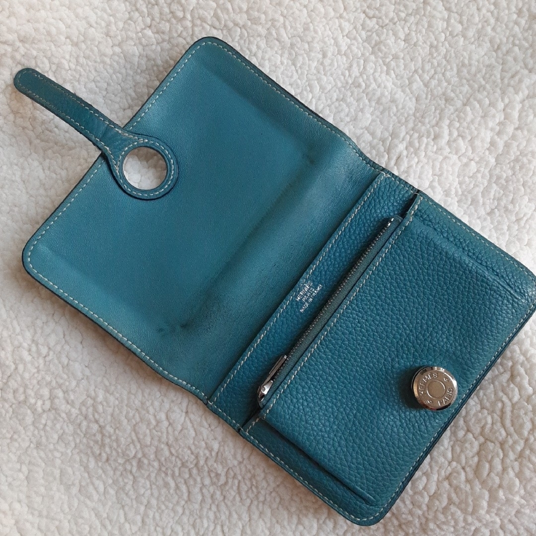 HERMES - HERMES 美品 ドゴン コンパクト ブルージーン HERMES - HERMES 美品 ドゴン コンパクト ブルージーン