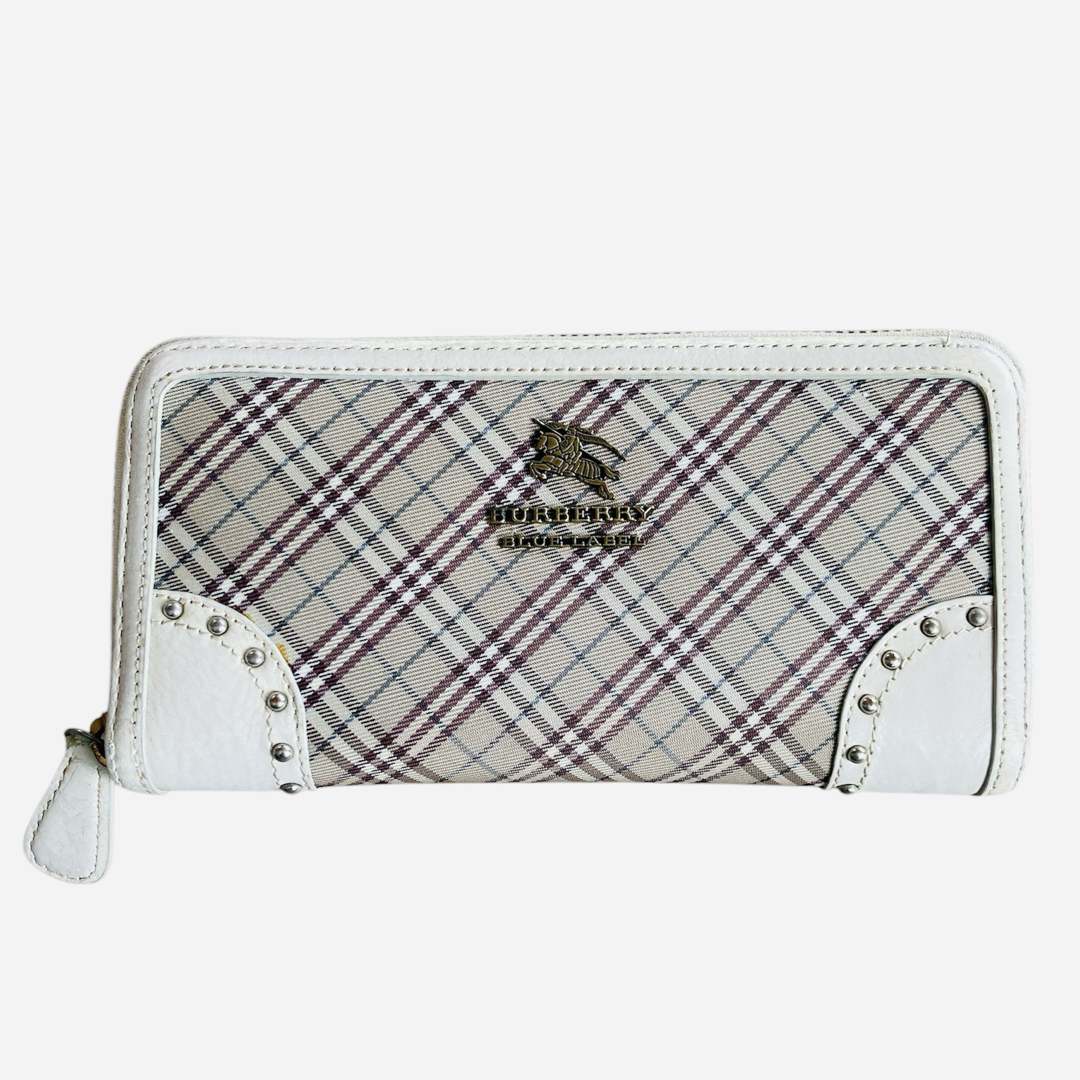 BURBERRY BLUE LABEL - BURBERRY 長財布 ノバチェック ラウンド BURBERRY BLUE LABEL - BURBERRY 長財布 ノバチェック ラウンド