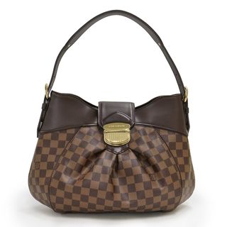 ルイ ヴィトン システィナ MM トートバッグ ダミエ エベヌ ブラウン 茶 ゴールド金具 N41541 LOUIS VUITTON（中古）