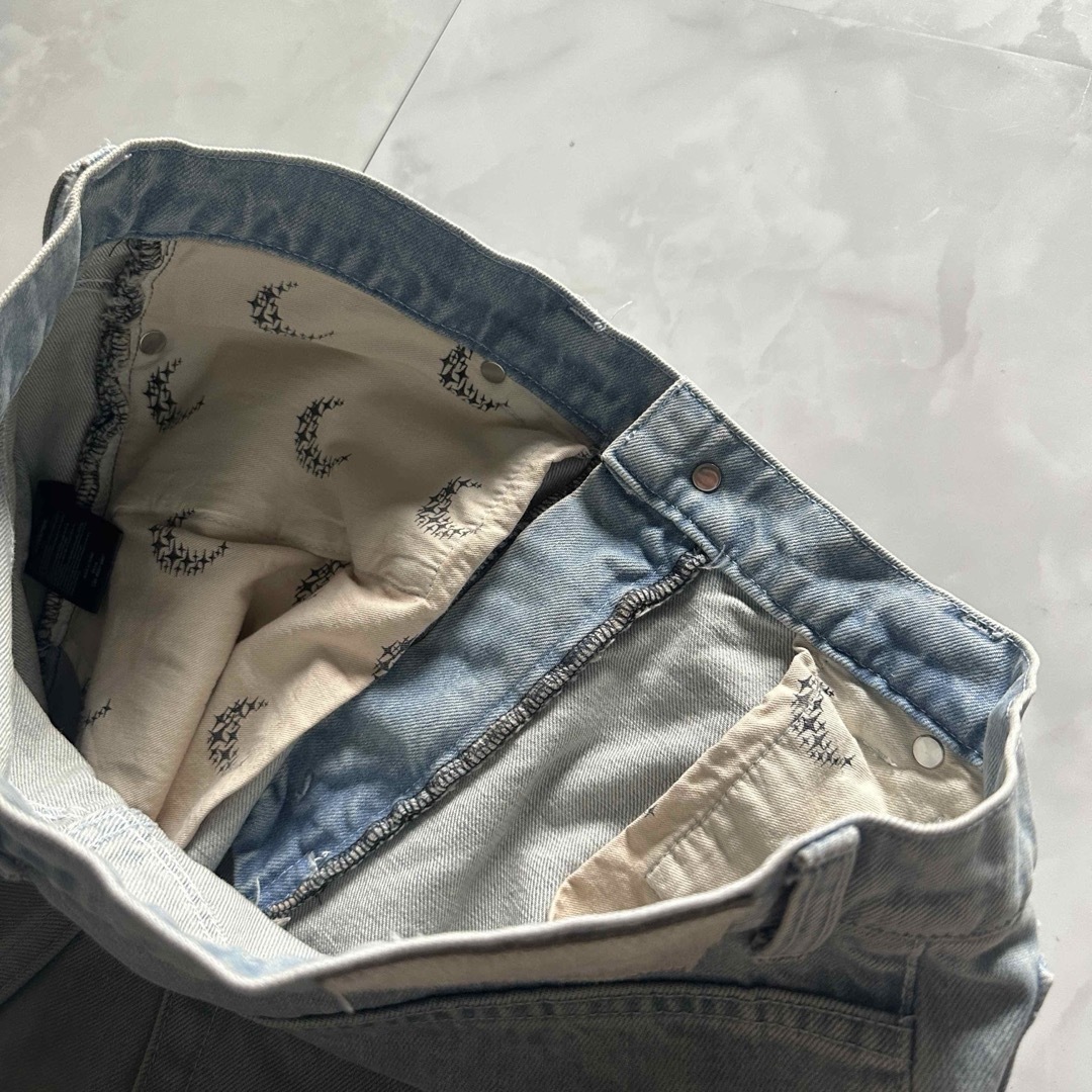 SKINS - 【SKINS】DAMAGED BAGGY DENIM PANTS バギー デニムの SKINS - 【SKINS】DAMAGED BAGGY DENIM PANTS バギー デニムの