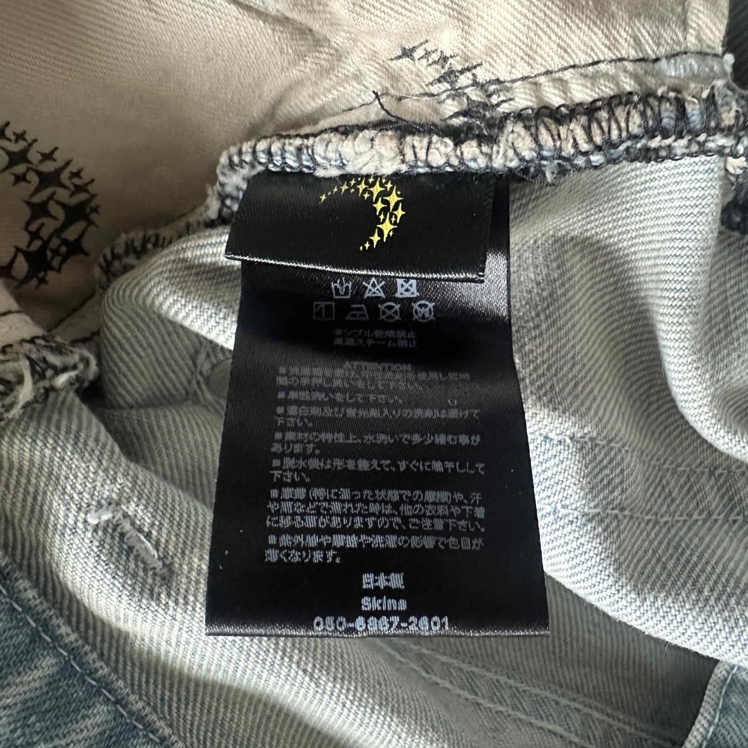 SKINS - 【SKINS】DAMAGED BAGGY DENIM PANTS バギー デニムの SKINS - 【SKINS】DAMAGED BAGGY DENIM PANTS バギー デニムの