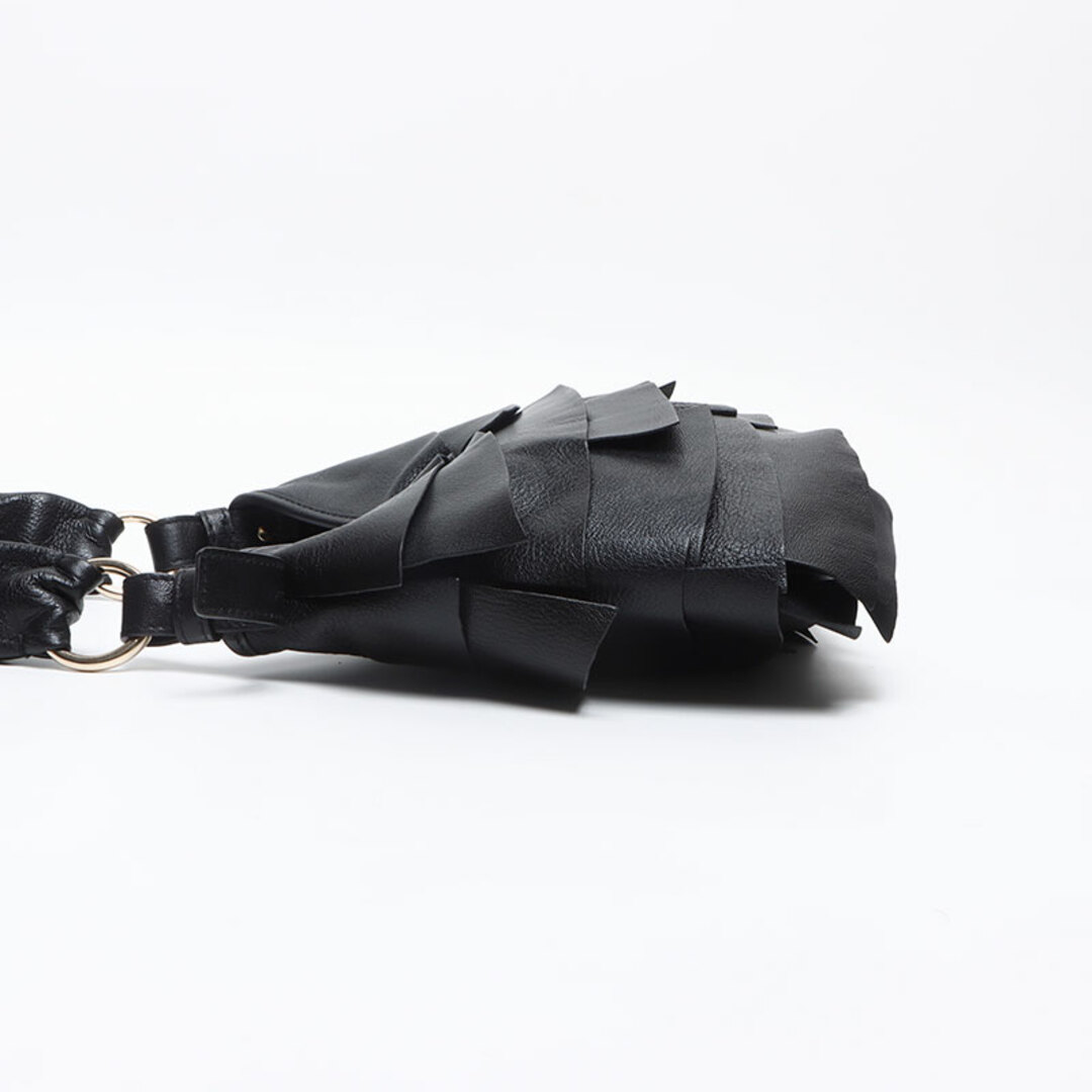 SAINT LAURENT - イヴ・サンローラン YSL フリル レザー SAINT LAURENT - イヴ・サンローラン YSL フリル レザー