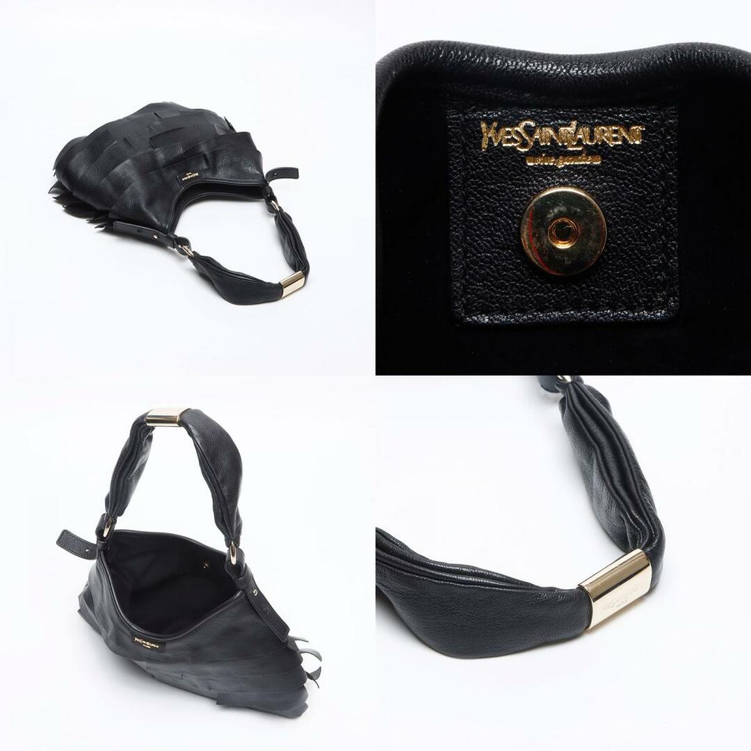 SAINT LAURENT - イヴ・サンローラン YSL フリル レザー SAINT LAURENT - イヴ・サンローラン YSL フリル レザー
