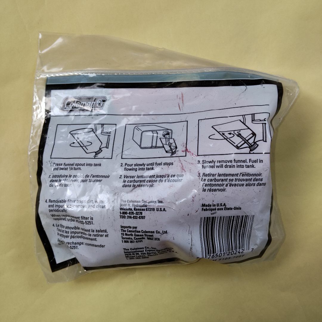 Coleman - 【未使用】コールマン フューエルファネル 5103-700T Coleman - 【未使用】コールマン フューエルファネル 5103-700T