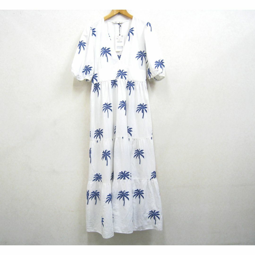 ZARA - 新品◇ZARA ヤシの木刺繍 半袖 ロング ワンピース ZARA - 新品◇ZARA ヤシの木刺繍 半袖 ロング ワンピース