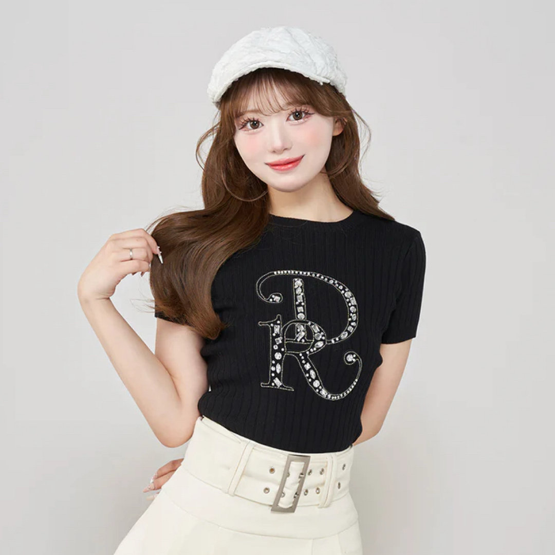 Darich - darich DRビジューリブニットトップスの通販 by 商品 Darich - darich DRビジューリブニットトップスの通販 by 商品
