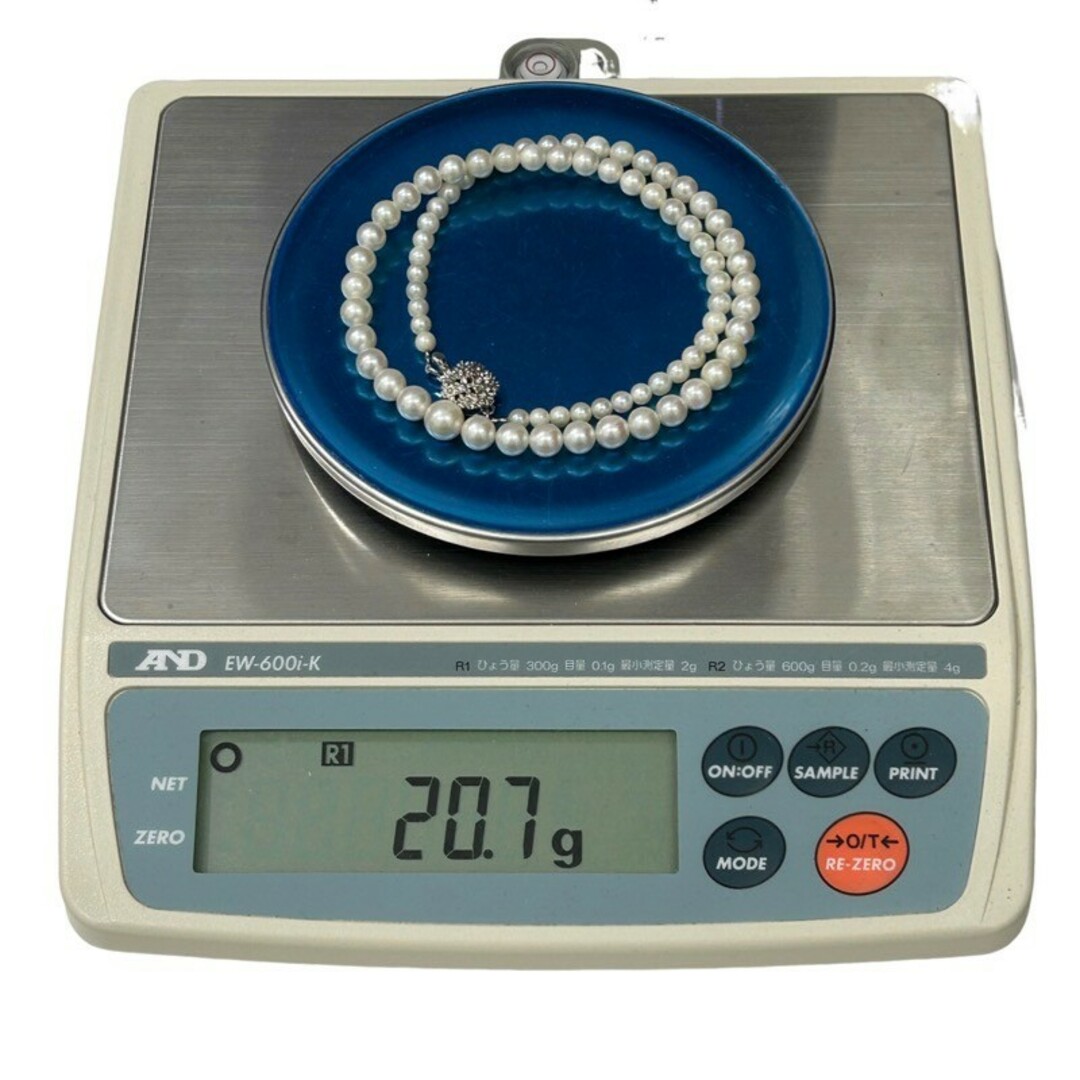 パール ネックレス 約4.1mm-7.8mm 約20.7g 首回り約44cm パール ネックレス 約4.1mm-7.8mm 約20.7g 首回り約44cm