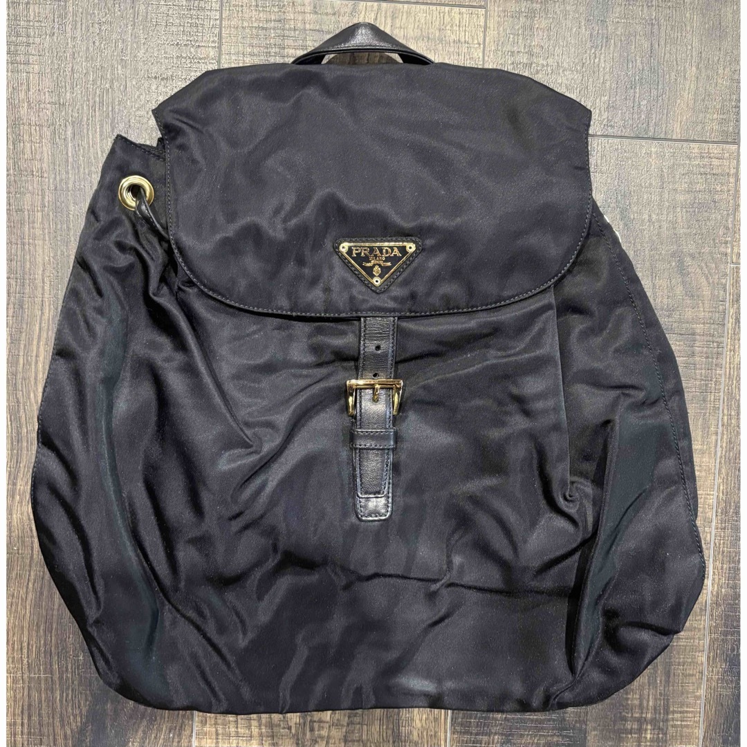 PRADA - PRADA ブラック ナイロン チェーンベルトリュックの通販 PRADA - PRADA ブラック ナイロン チェーンベルトリュックの通販