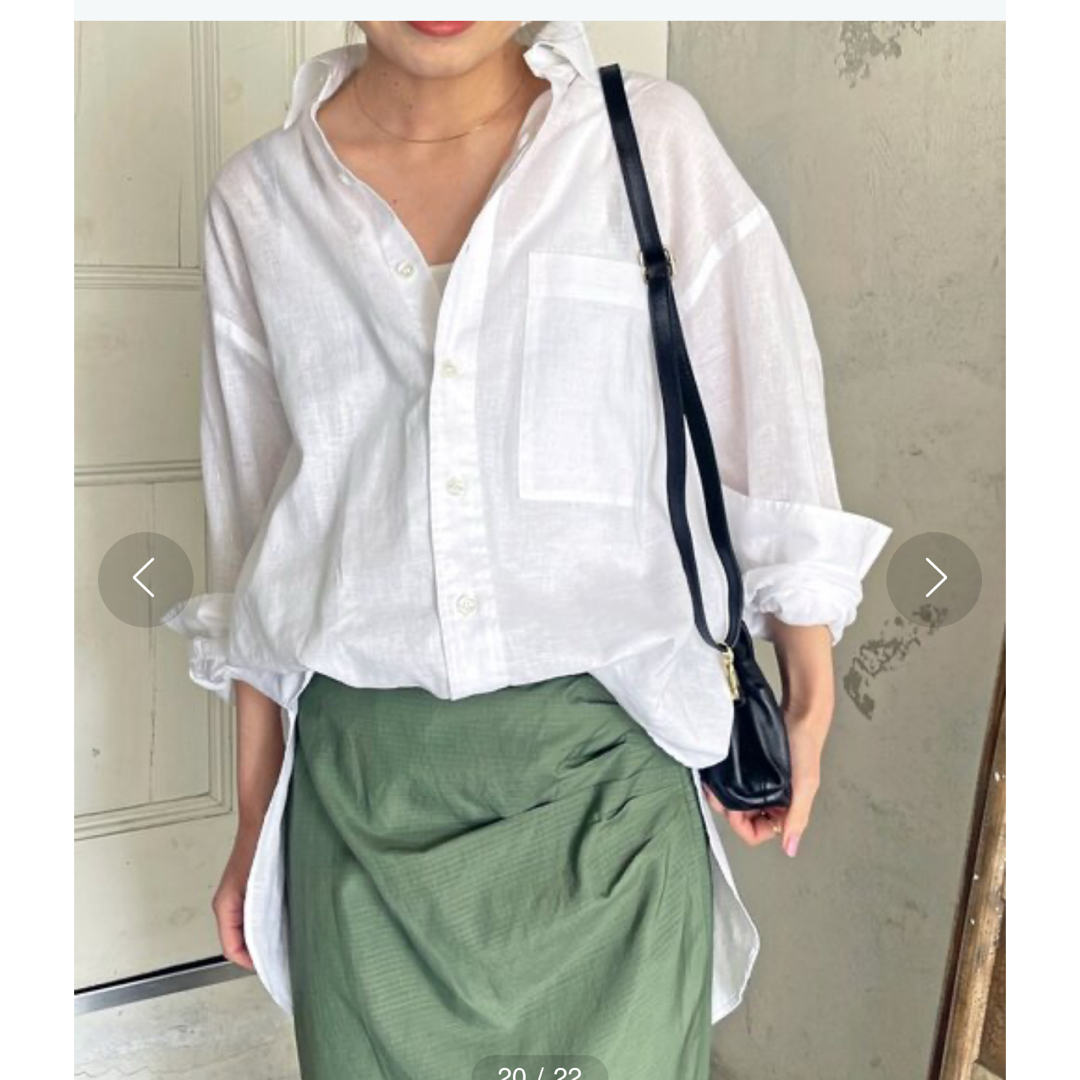 Spick & Span - Spick & Span 23ss コットンリネンルーズシャツ Spick & Span - Spick & Span 23ss コットンリネンルーズシャツ
