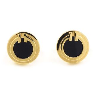 ティファニー(Tiffany & Co.)のティファニー Tiffany & Co. ピアス T サークル 66886050 T TWO ティートゥー オニキス K18YG 【中古】(ピアス)